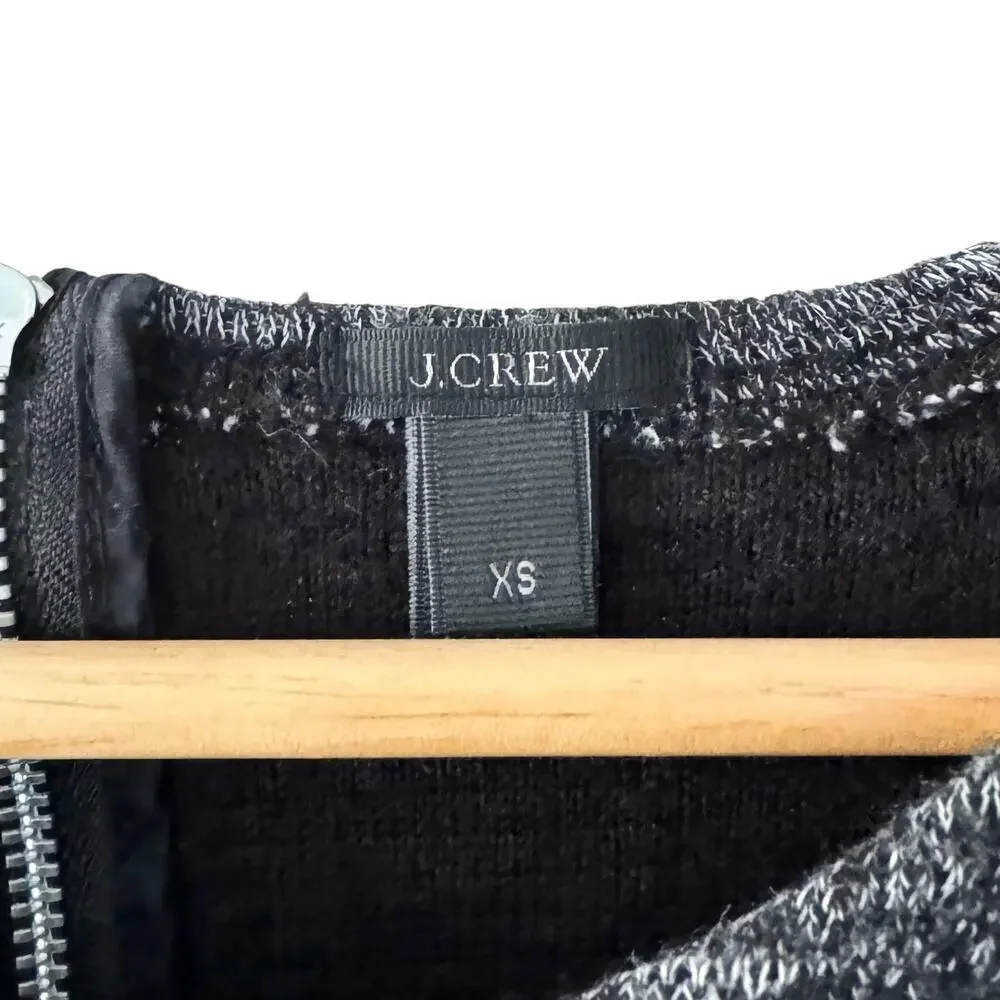 J. Crew Jaspe Wool Blend Sweater Tunic Marled Charcoal Gray Size XS